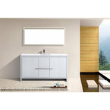 KubeBath Dolce Modern Single Bathroom Vanity with White Quartz Counter-Top