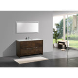 KubeBath Dolce Modern Single Bathroom Vanity with White Quartz Counter-Top