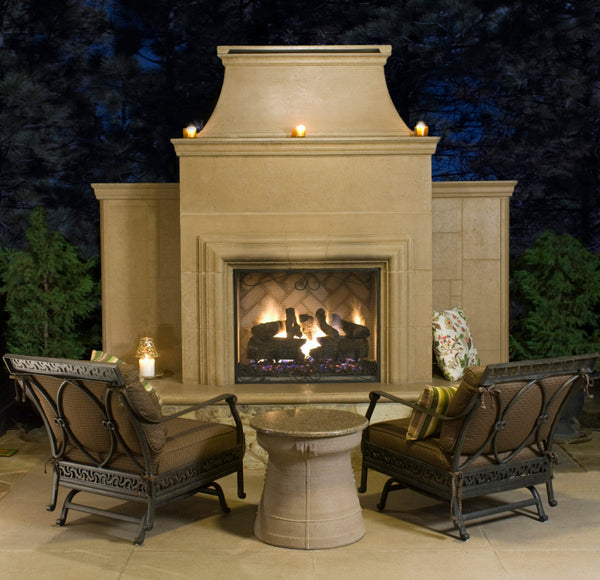 American Fyre Designs Grand Petite Cordova 127-Inch Recessed Hearth Outdoor Gas Fireplace