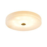 Alabaster Flush Mounted Round Led Chandelier