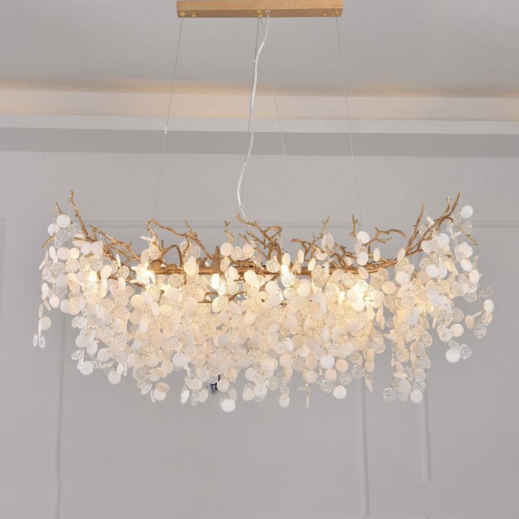 Zosit American Creative Brass Branch Chandelier, Modern Ceiling Lighting Chandelier for Living Room