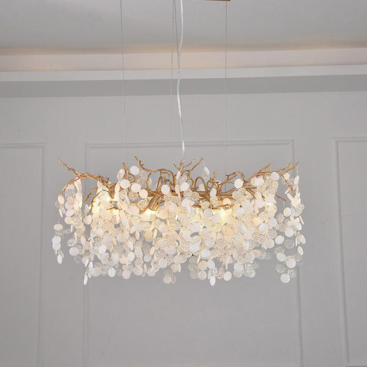 Zosit American Creative Brass Branch Chandelier, Modern Ceiling Lighting Chandelier for Living Room