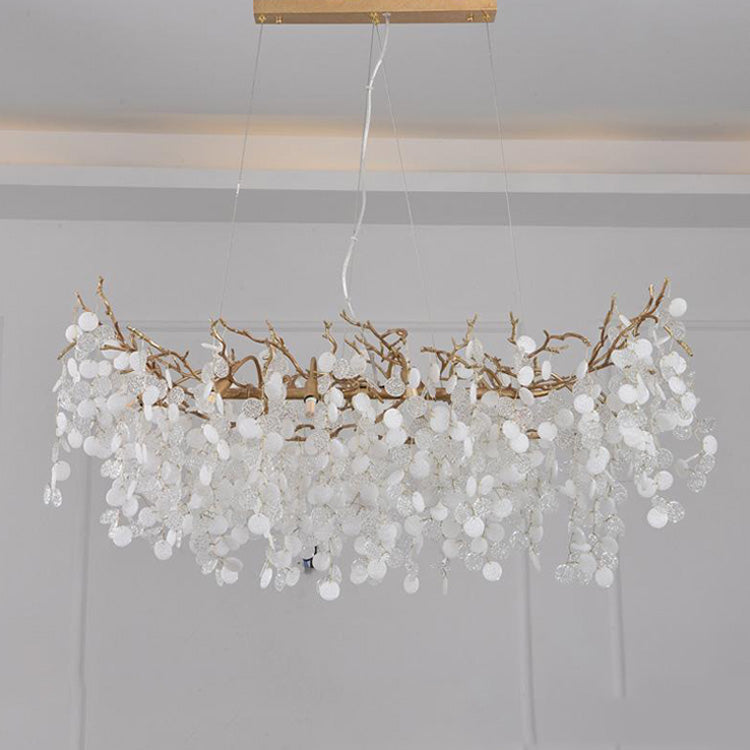 Zosit American Creative Brass Branch Chandelier, Modern Ceiling Lighting Chandelier for Living Room