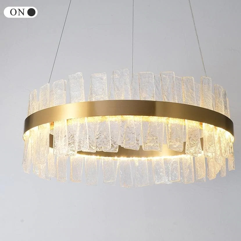 Sylvio Round Crystal Chandelier, Modern Living Room Chandelier