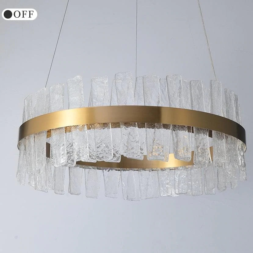 Sylvio Round Crystal Chandelier, Modern Living Room Chandelier