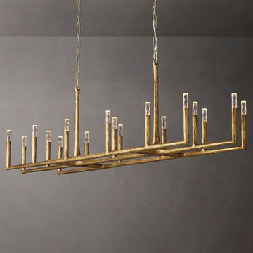 THADDEUK Forged Linear Chandelier 96"