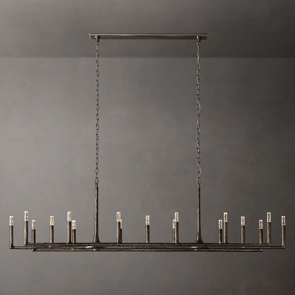 THADDEUK Forged Linear Chandelier 96"