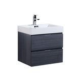 KubeBath Bliss Single Wall Mount Modern Bathroom Vanity - Sea & Stone Bath