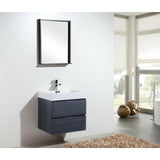 KubeBath Bliss Single Wall Mount Modern Bathroom Vanity