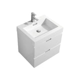 KubeBath Bliss Single Wall Mount Modern Bathroom Vanity - Sea & Stone Bath