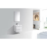 KubeBath Bliss Single Wall Mount Modern Bathroom Vanity