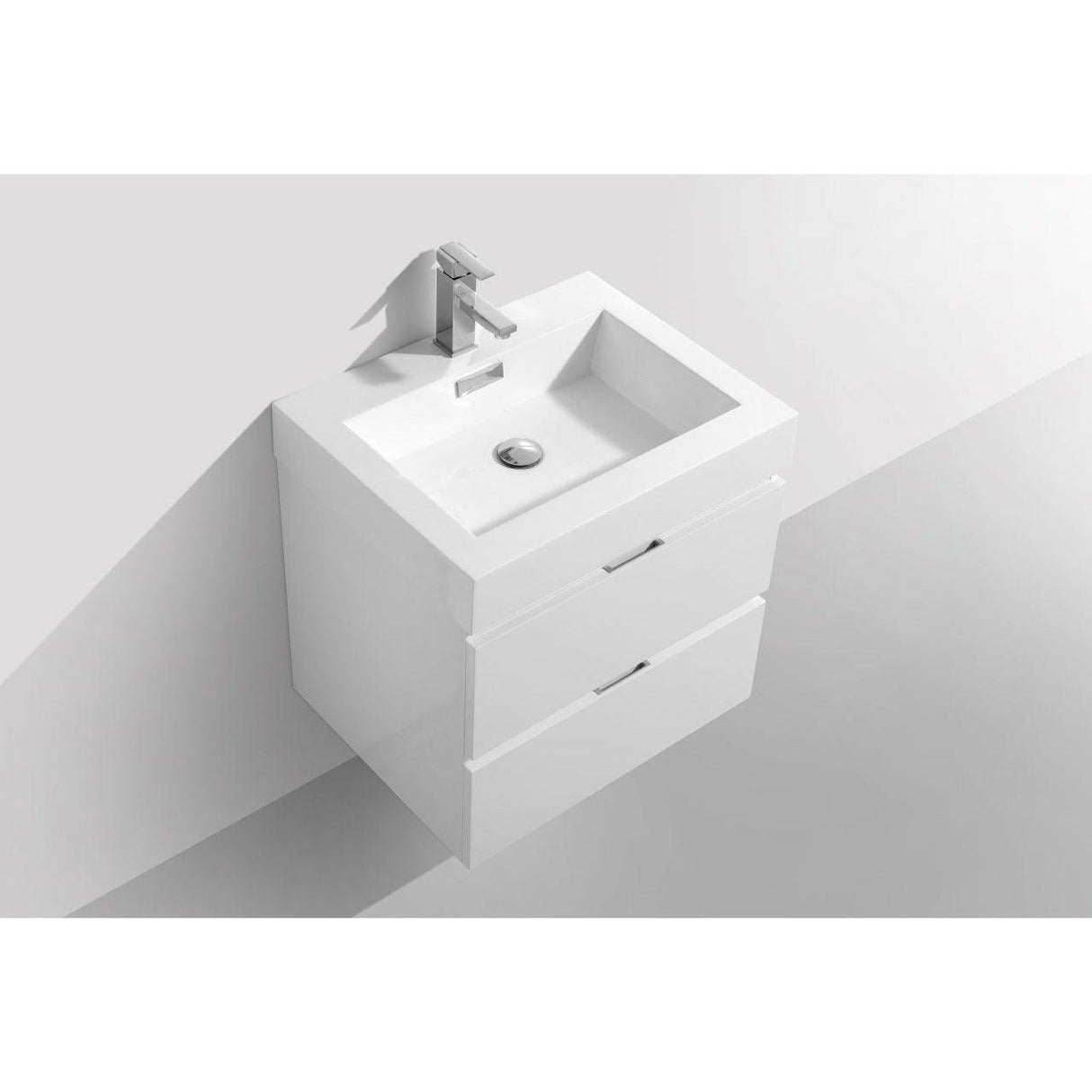 KubeBath Bliss Single Wall Mount Modern Bathroom Vanity