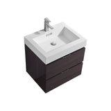 KubeBath Bliss Single Wall Mount Modern Bathroom Vanity - Sea & Stone Bath