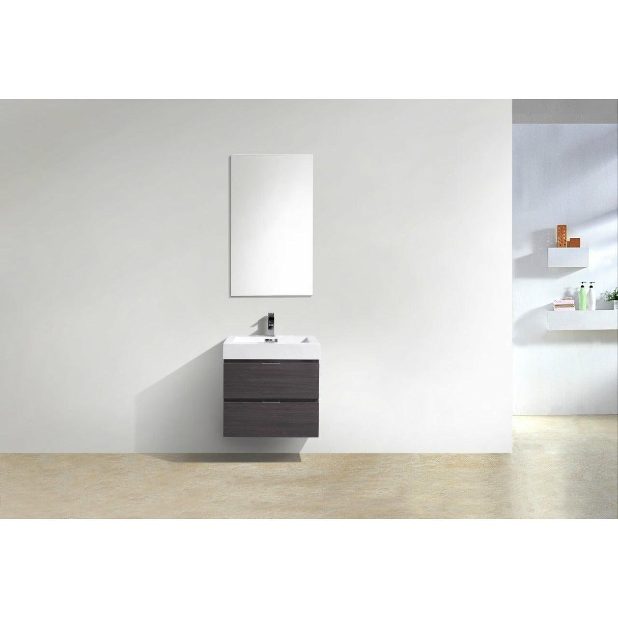 KubeBath Bliss Single Wall Mount Modern Bathroom Vanity