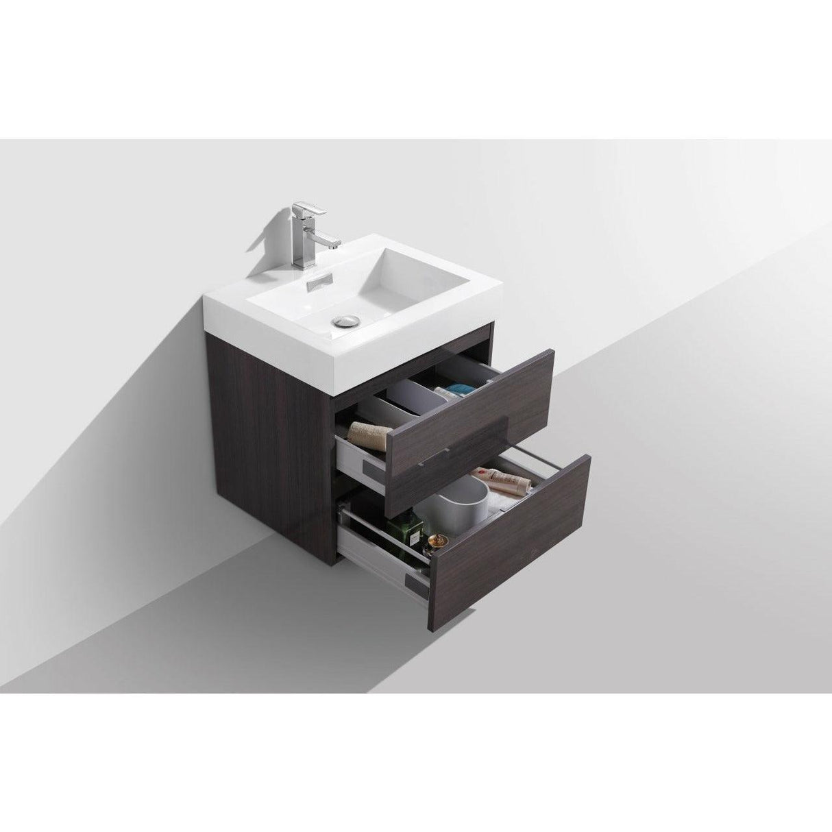 KubeBath Bliss Single Wall Mount Modern Bathroom Vanity