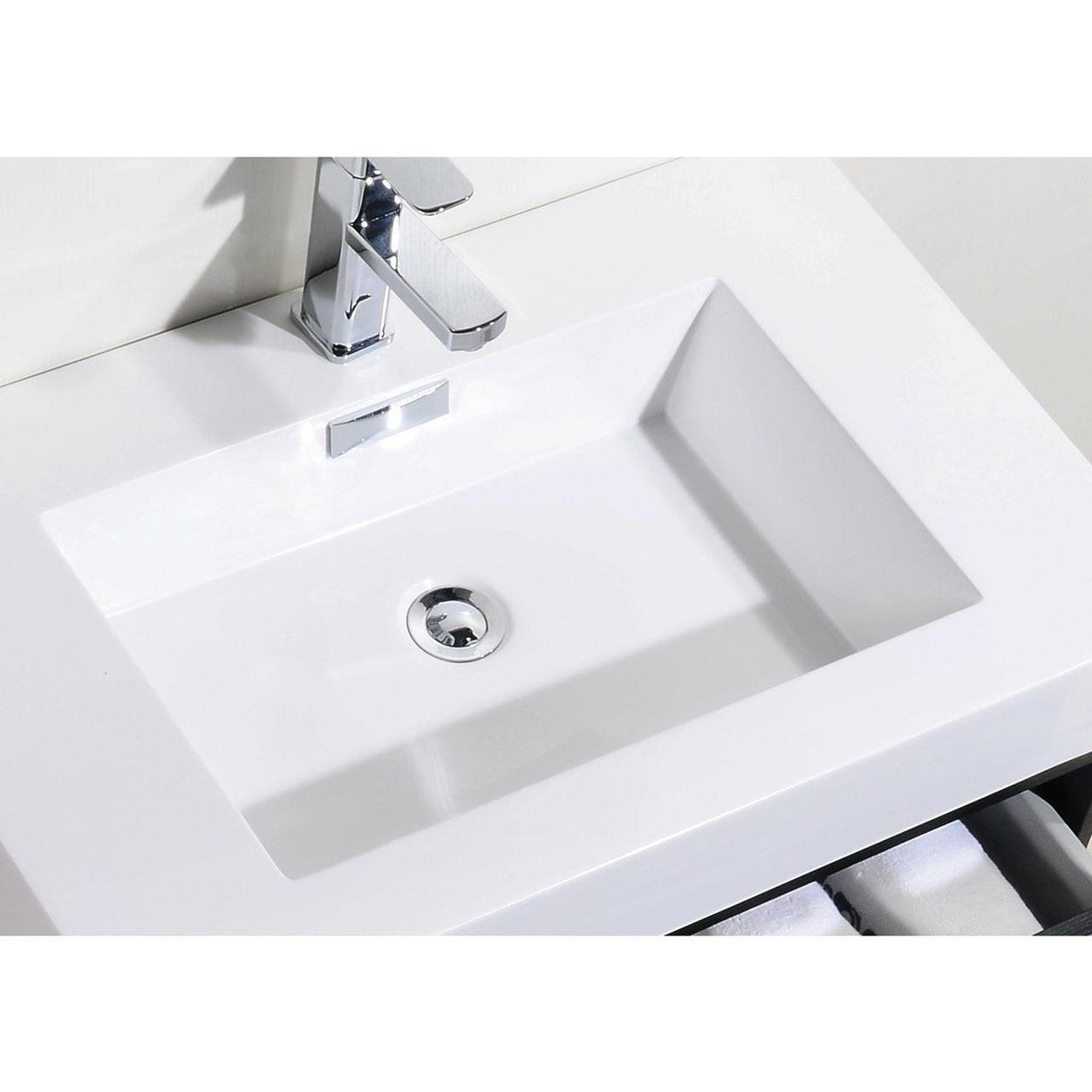 KubeBath Bliss Single Wall Mount Modern Bathroom Vanity