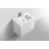 KubeBath Bliss Single Wall Mount Modern Bathroom Vanity