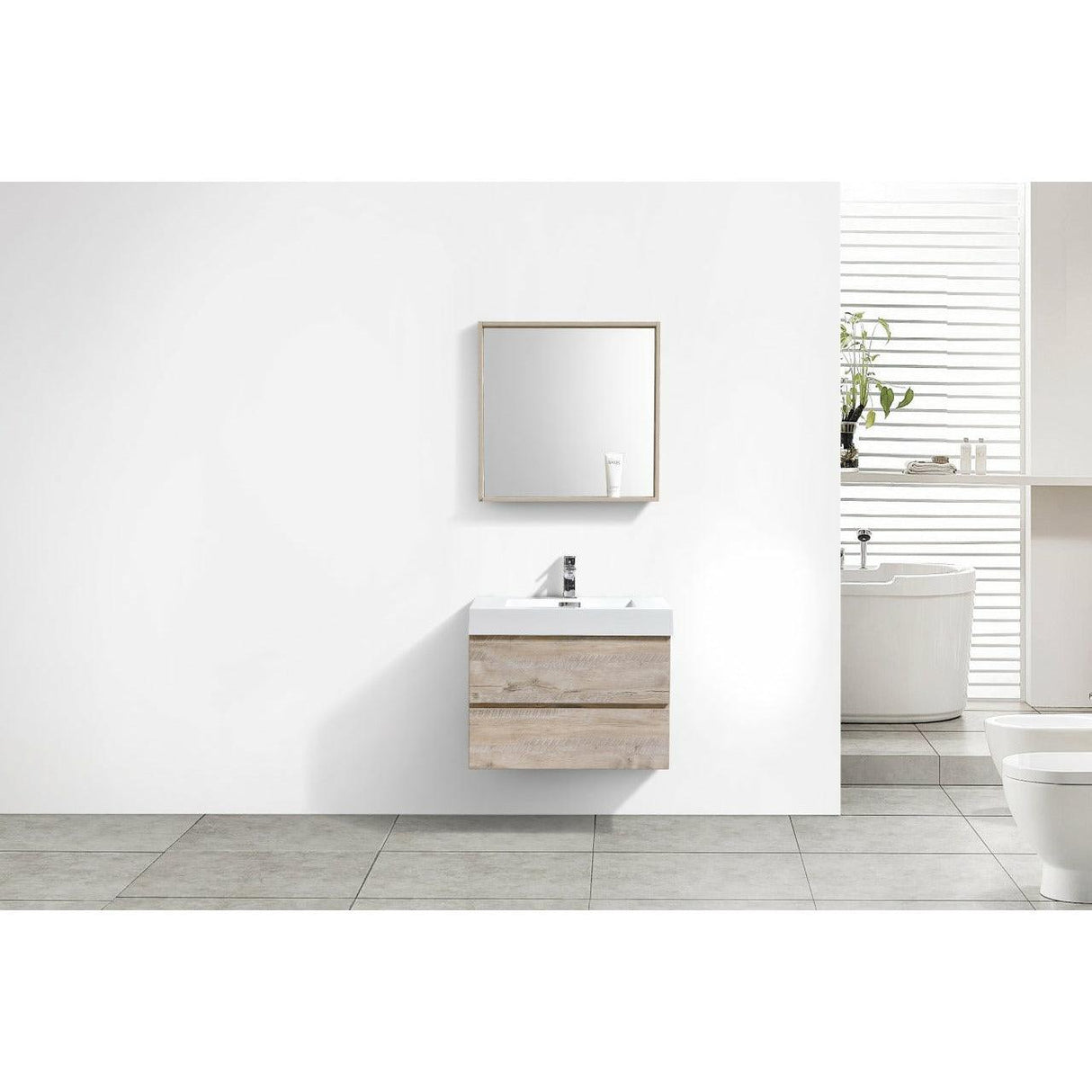 KubeBath Bliss Single Wall Mount Modern Bathroom Vanity