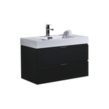 KubeBath Bliss Single Wall Mount Modern Bathroom Vanity - Sea & Stone Bath