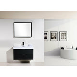 KubeBath Bliss Single Wall Mount Modern Bathroom Vanity