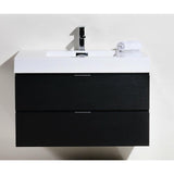 KubeBath Bliss Single Wall Mount Modern Bathroom Vanity