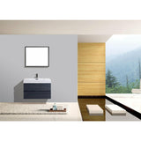 KubeBath Bliss Single Wall Mount Modern Bathroom Vanity