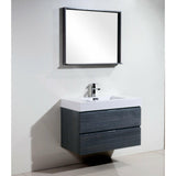 KubeBath Bliss Single Wall Mount Modern Bathroom Vanity