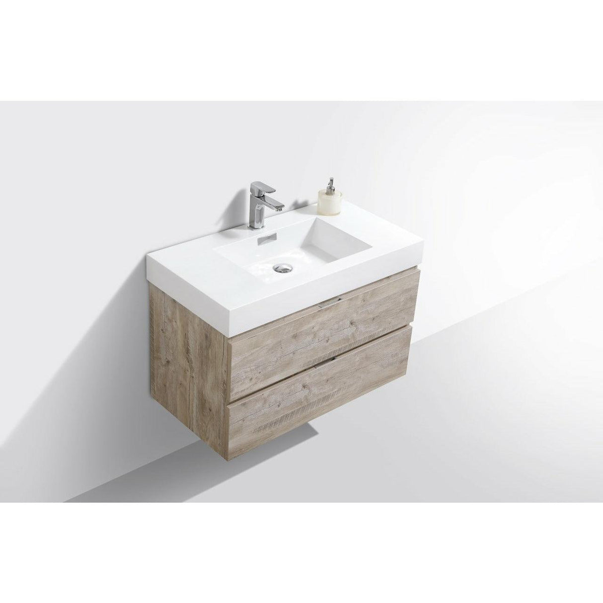 KubeBath Bliss Single Wall Mount Modern Bathroom Vanity