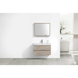 KubeBath Bliss Single Wall Mount Modern Bathroom Vanity