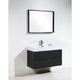 KubeBath Bliss Single Wall Mount Modern Bathroom Vanity