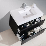 KubeBath Bliss Single Wall Mount Modern Bathroom Vanity