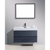 KubeBath Bliss Single Wall Mount Modern Bathroom Vanity