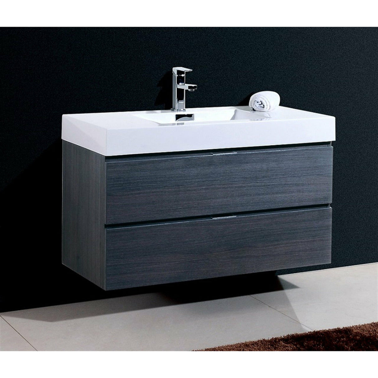 KubeBath Bliss Single Wall Mount Modern Bathroom Vanity