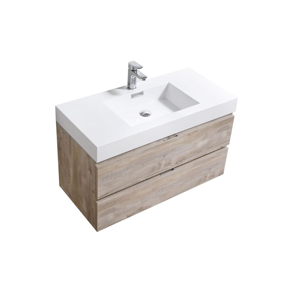 KubeBath Bliss Single Wall Mount Modern Bathroom Vanity