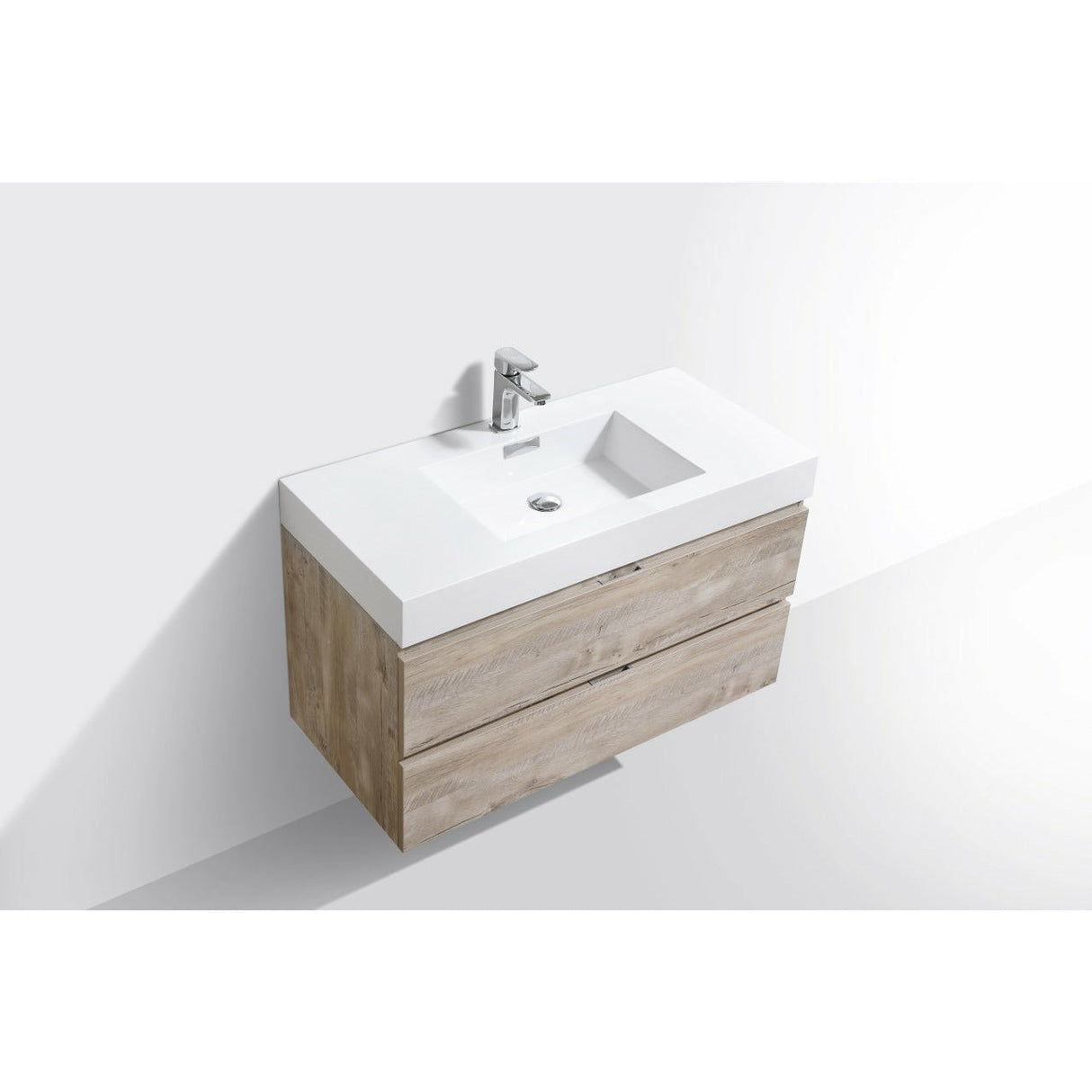 KubeBath Bliss Single Wall Mount Modern Bathroom Vanity