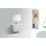 KubeBath Bliss Single Wall Mount Modern Bathroom Vanity