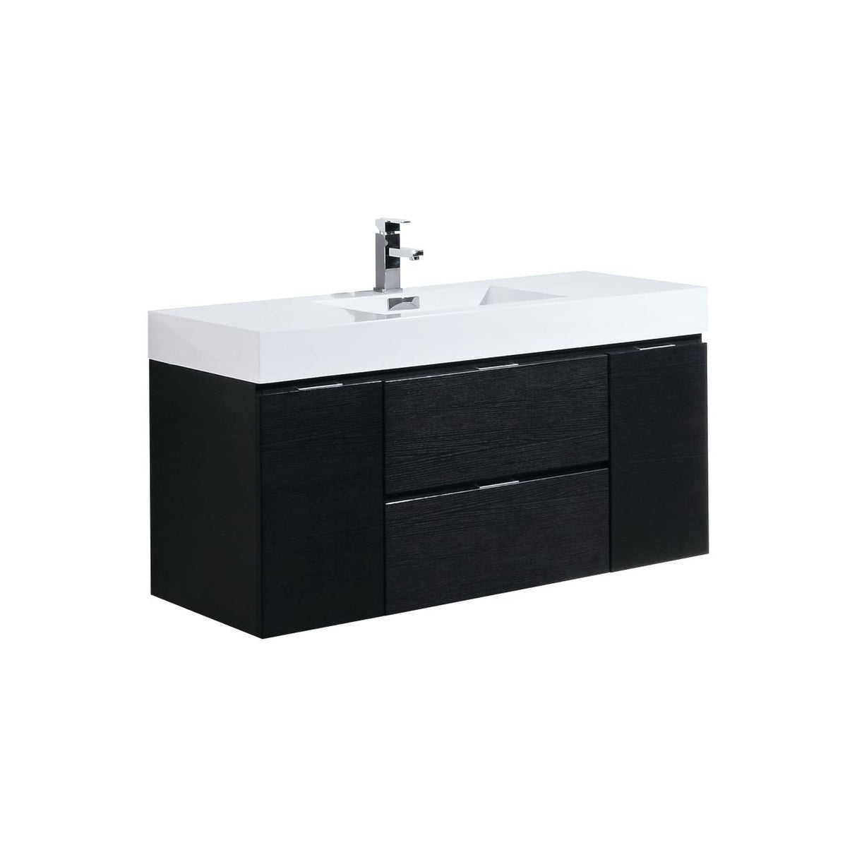 KubeBath Bliss Single Wall Mount Modern Bathroom Vanity