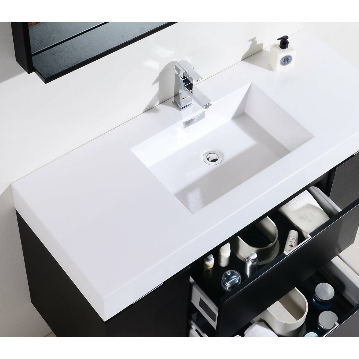 KubeBath Bliss Single Wall Mount Modern Bathroom Vanity