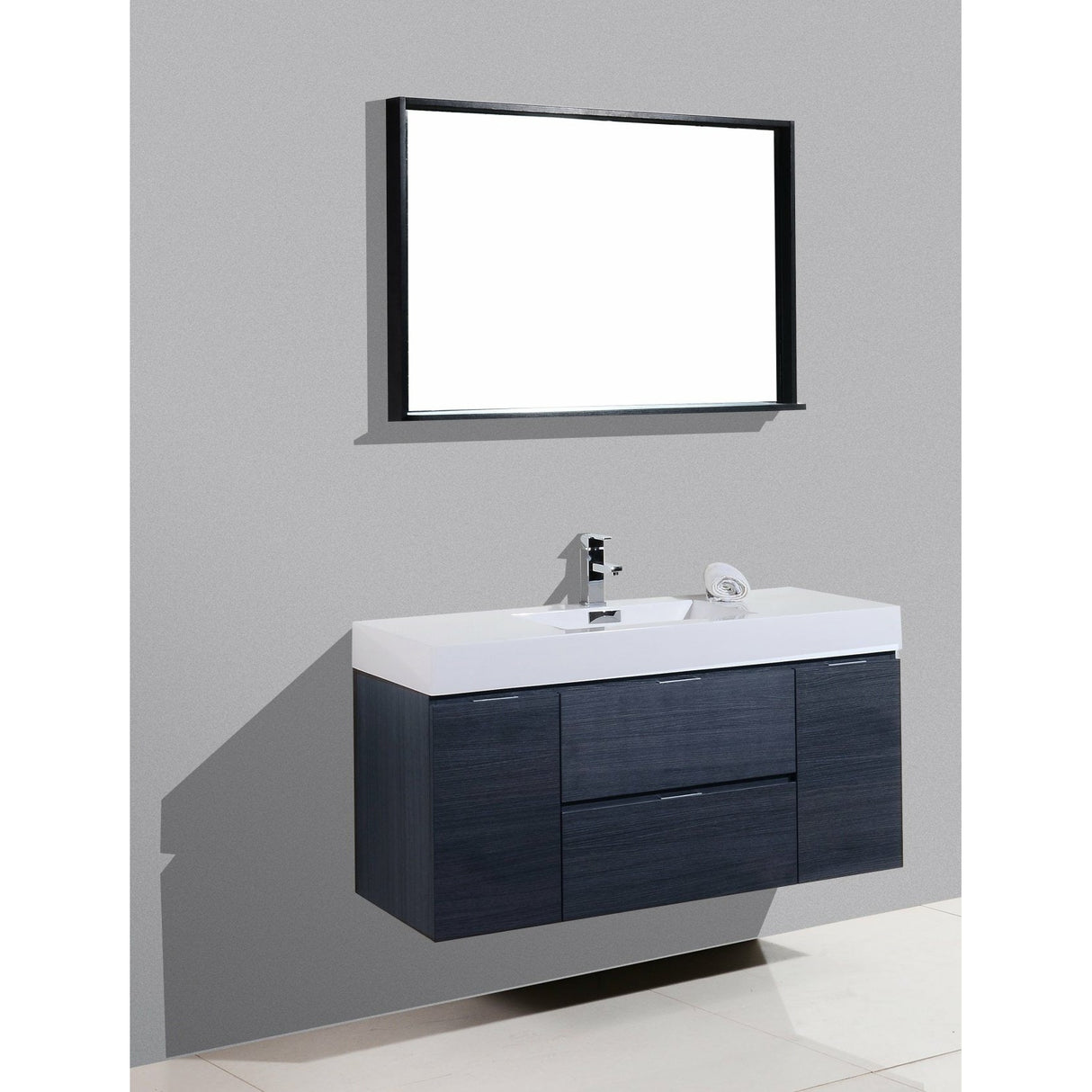 KubeBath Bliss Single Wall Mount Modern Bathroom Vanity