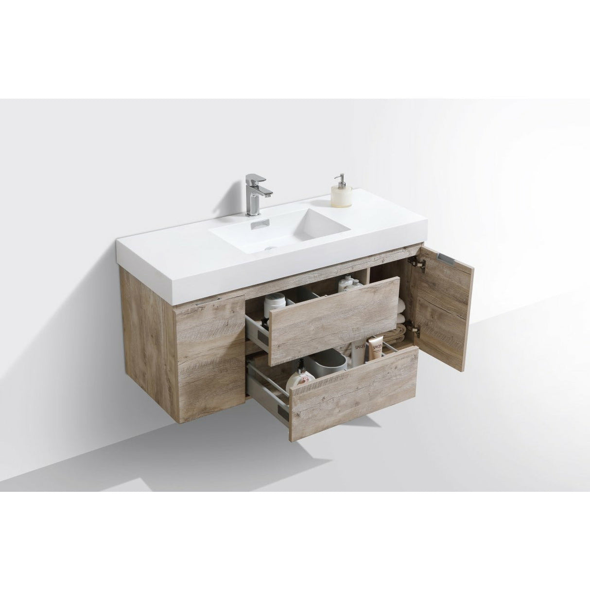 KubeBath Bliss Single Wall Mount Modern Bathroom Vanity