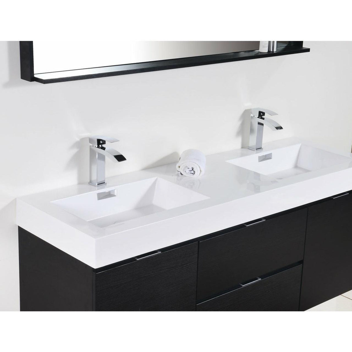 KubeBath Bliss Double Wall Mount Modern Bathroom Vanity