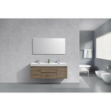 KubeBath Bliss Double Wall Mount Modern Bathroom Vanity