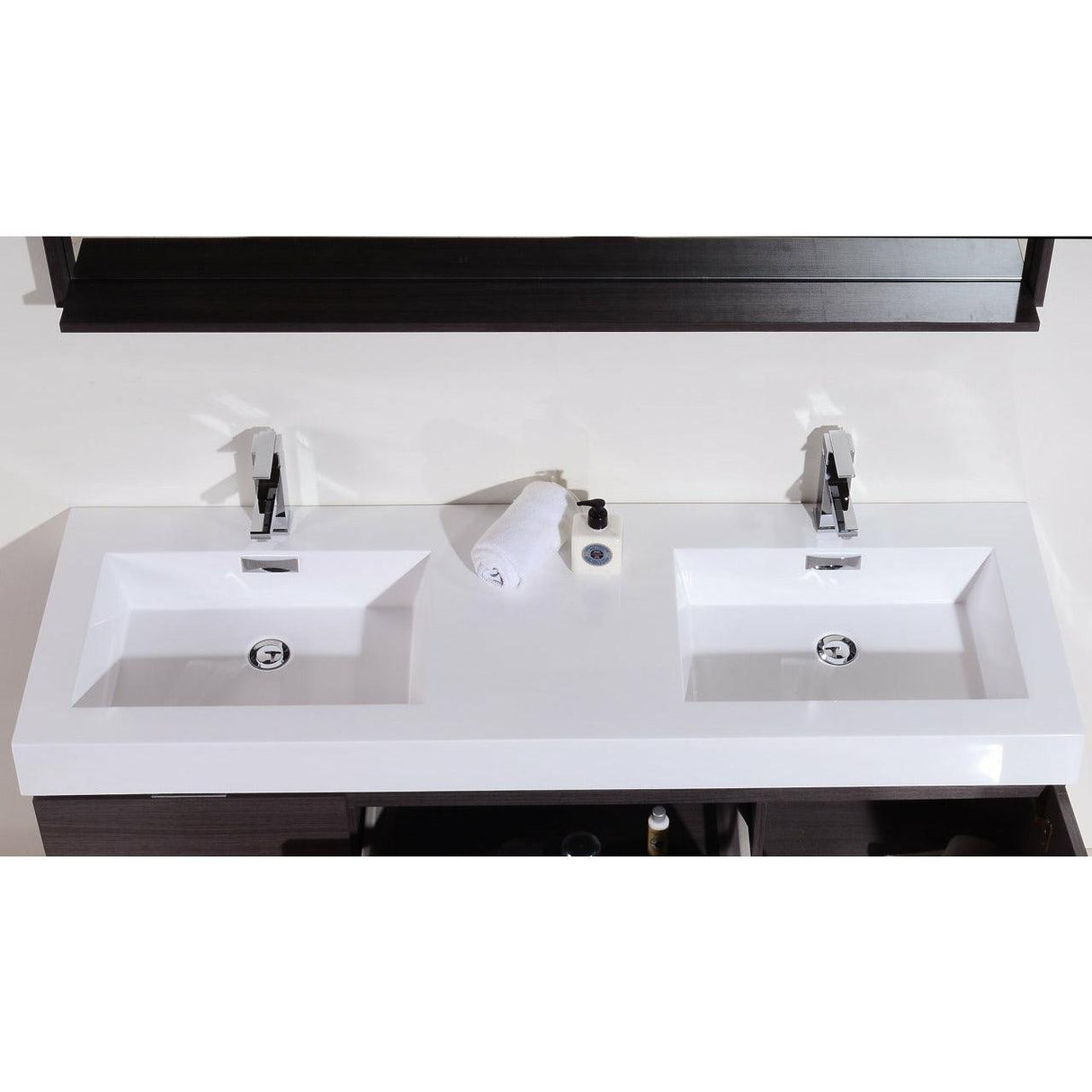 KubeBath Bliss Double Wall Mount Modern Bathroom Vanity