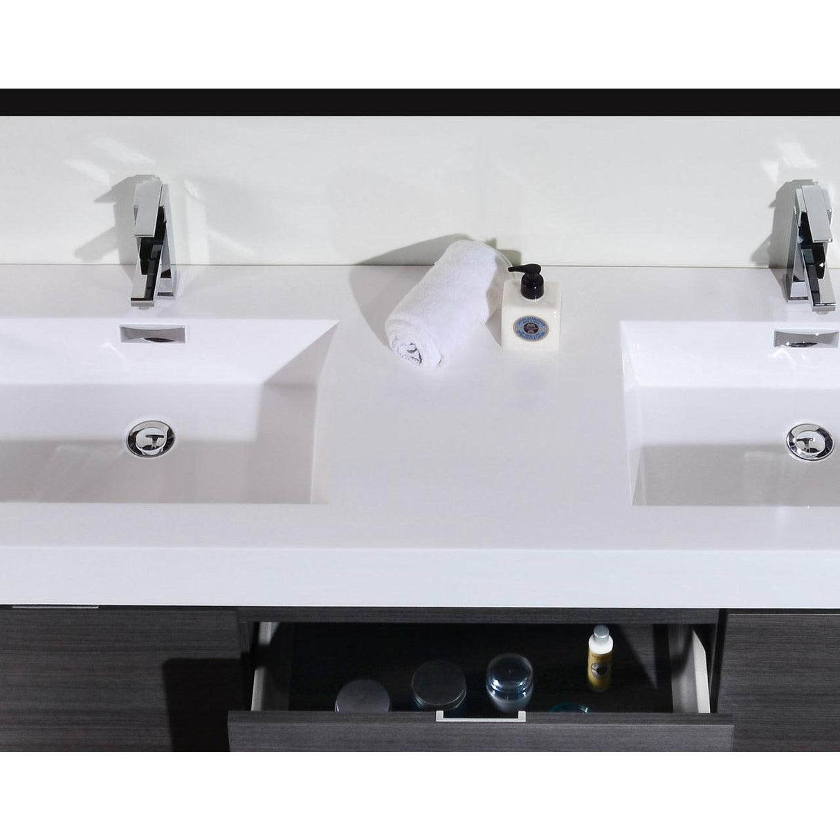 KubeBath Bliss Double Wall Mount Modern Bathroom Vanity