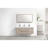 KubeBath Bliss Double Wall Mount Modern Bathroom Vanity