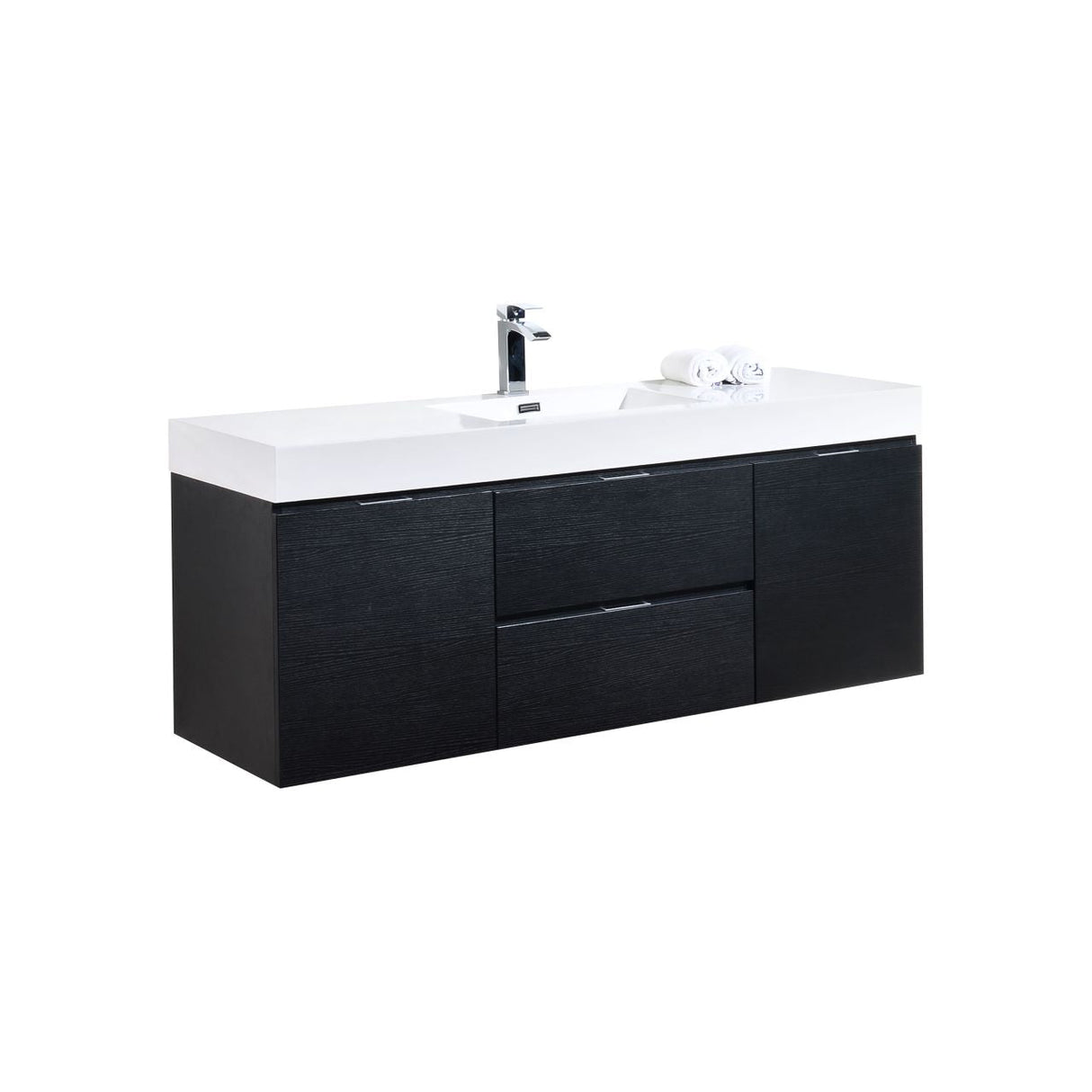 KubeBath Bliss Single Wall Mount Modern Bathroom Vanity