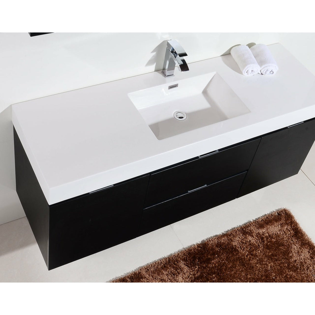 KubeBath Bliss Single Wall Mount Modern Bathroom Vanity