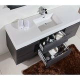 KubeBath Bliss Single Wall Mount Modern Bathroom Vanity