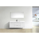 KubeBath Bliss Single Wall Mount Modern Bathroom Vanity