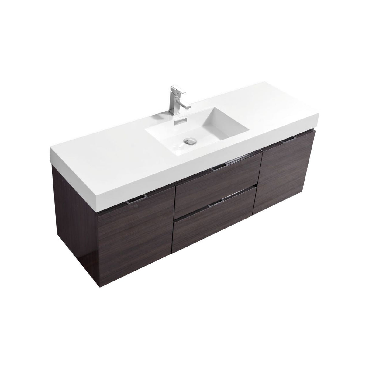 KubeBath Bliss Single Wall Mount Modern Bathroom Vanity